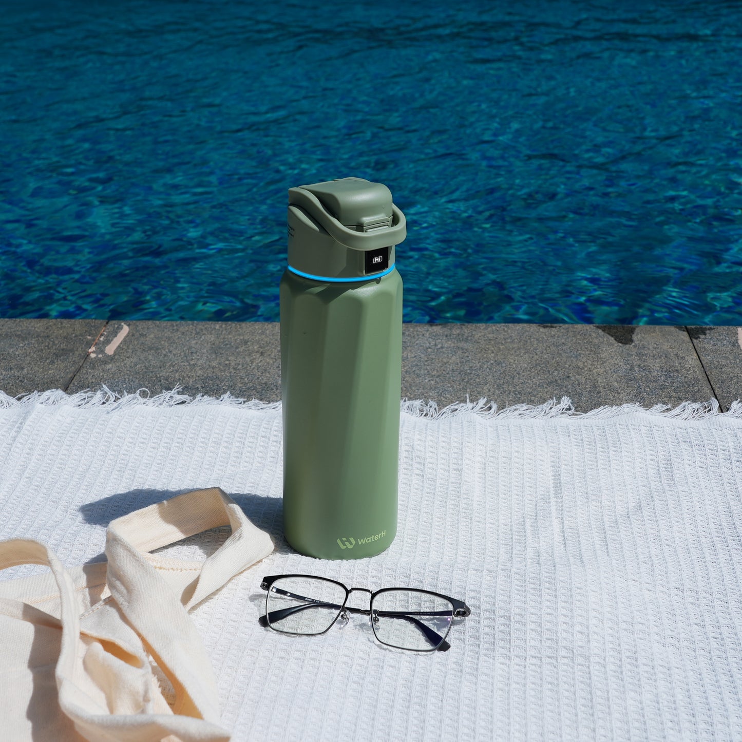 WaterH Boost 32oz — Edición Especial Verde | Botella Inteligente Premium