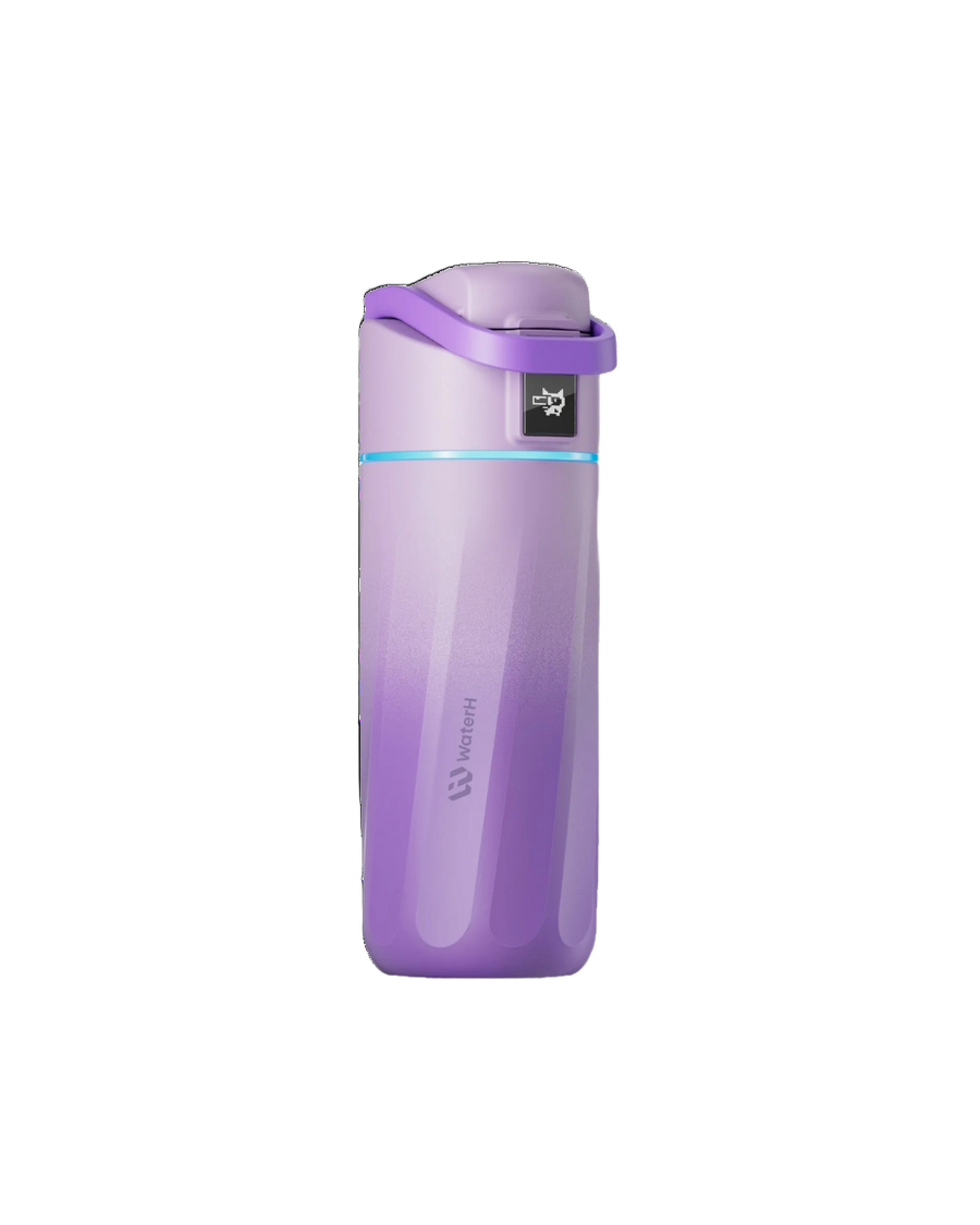 WaterH Kids botella inteligente morada fondo transparente